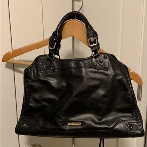 Rebecca Minkoff black and cheetah print bag